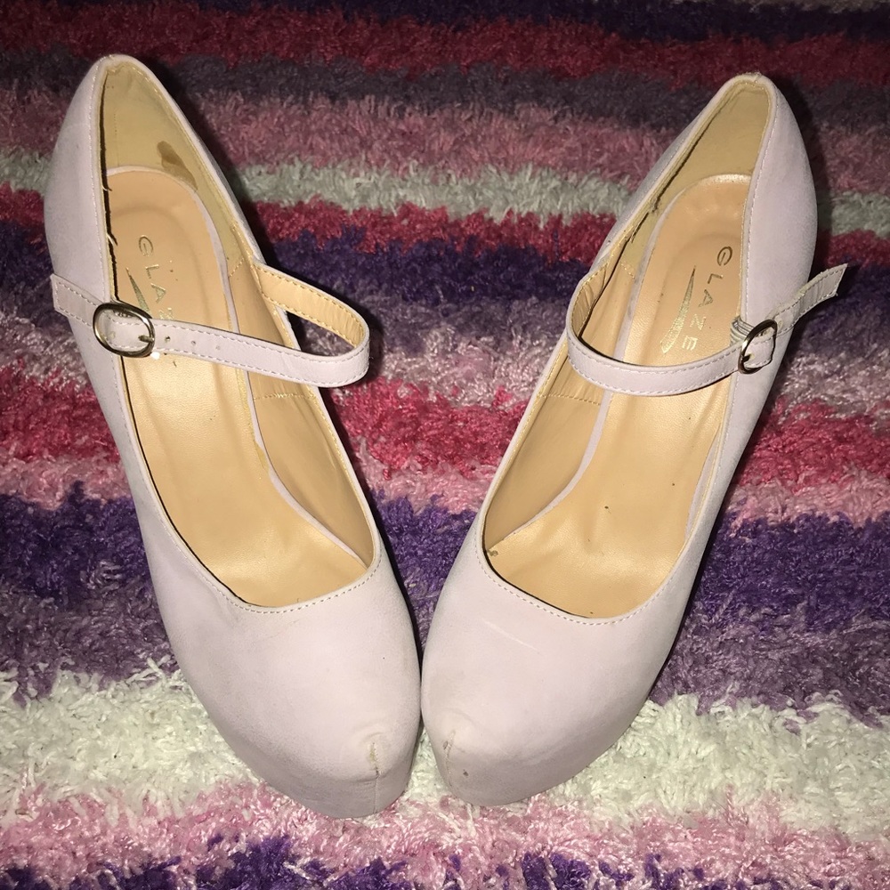 #6inch Lavender platform heels